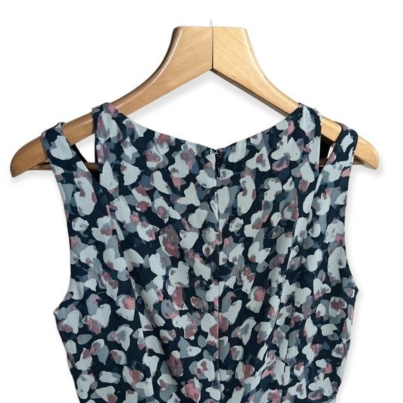 H by Halston Women’s Blue Watercolor High Low Sleeveless Midi Dress, Size 6 - Picture 4 of 11